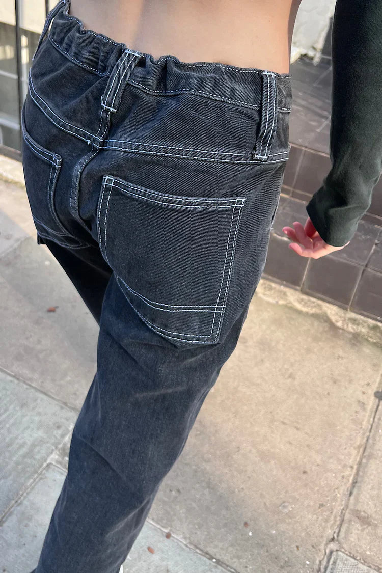 Crispina Low Rise Jeans | S/M / Black