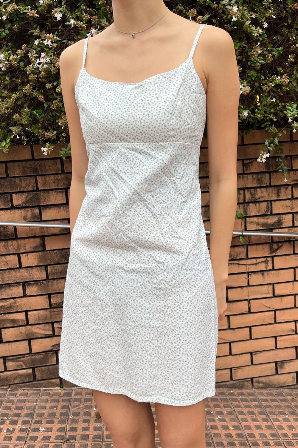 Brandy Melville Flowery Blue Dress Colleen Floral Dress