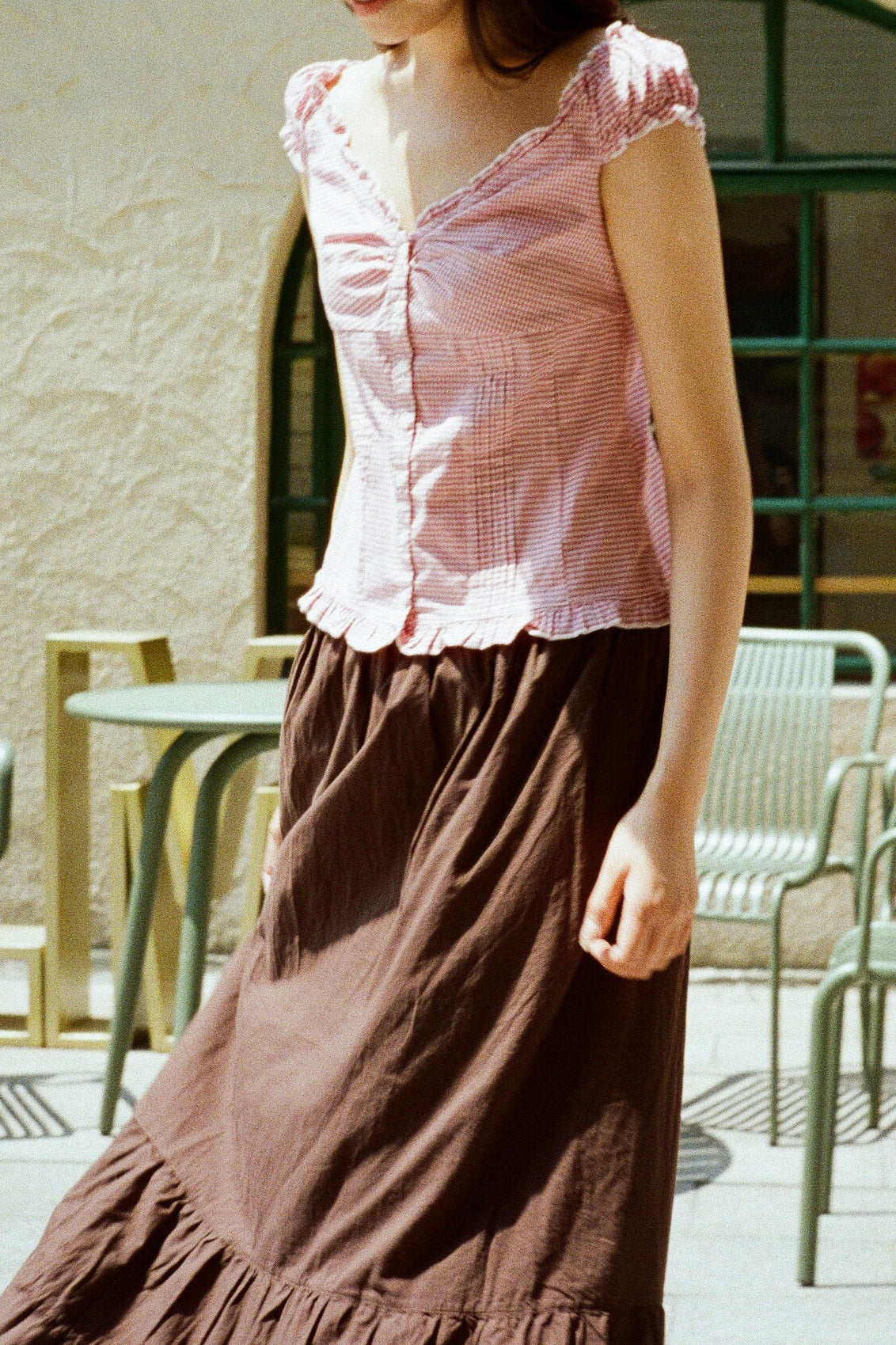 Blair Cotton Ruffle Top – Brandy Melville Online Japan