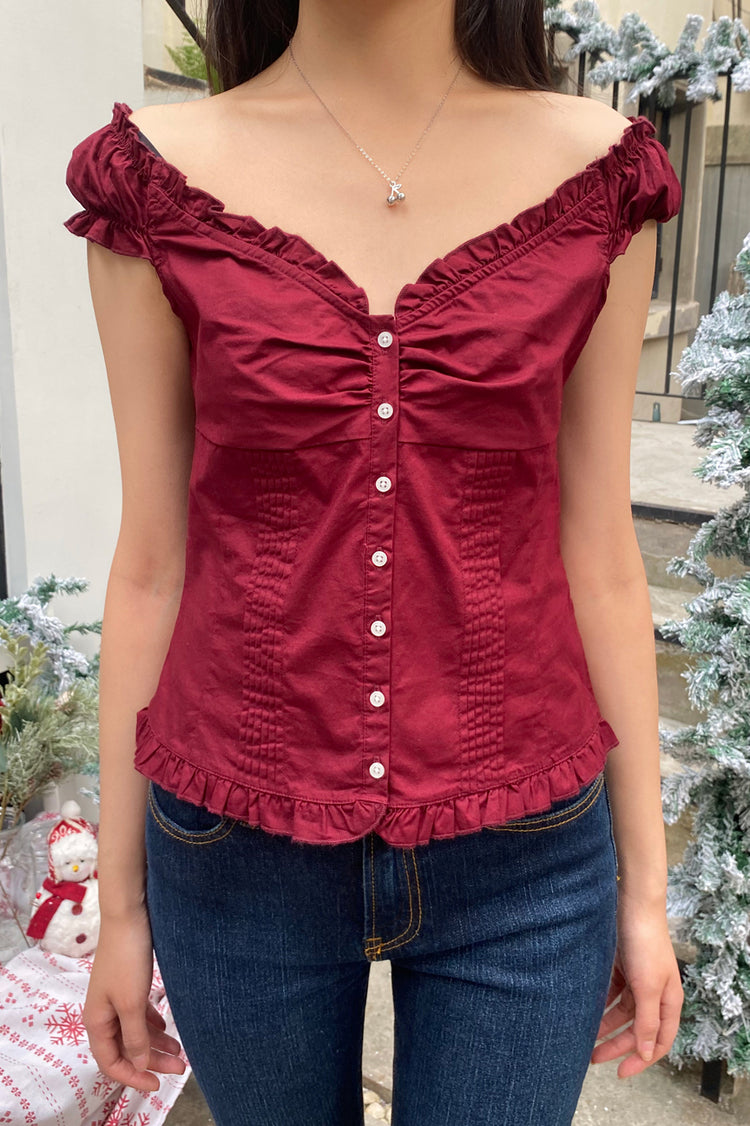 Elena Top | Burgundy / XS