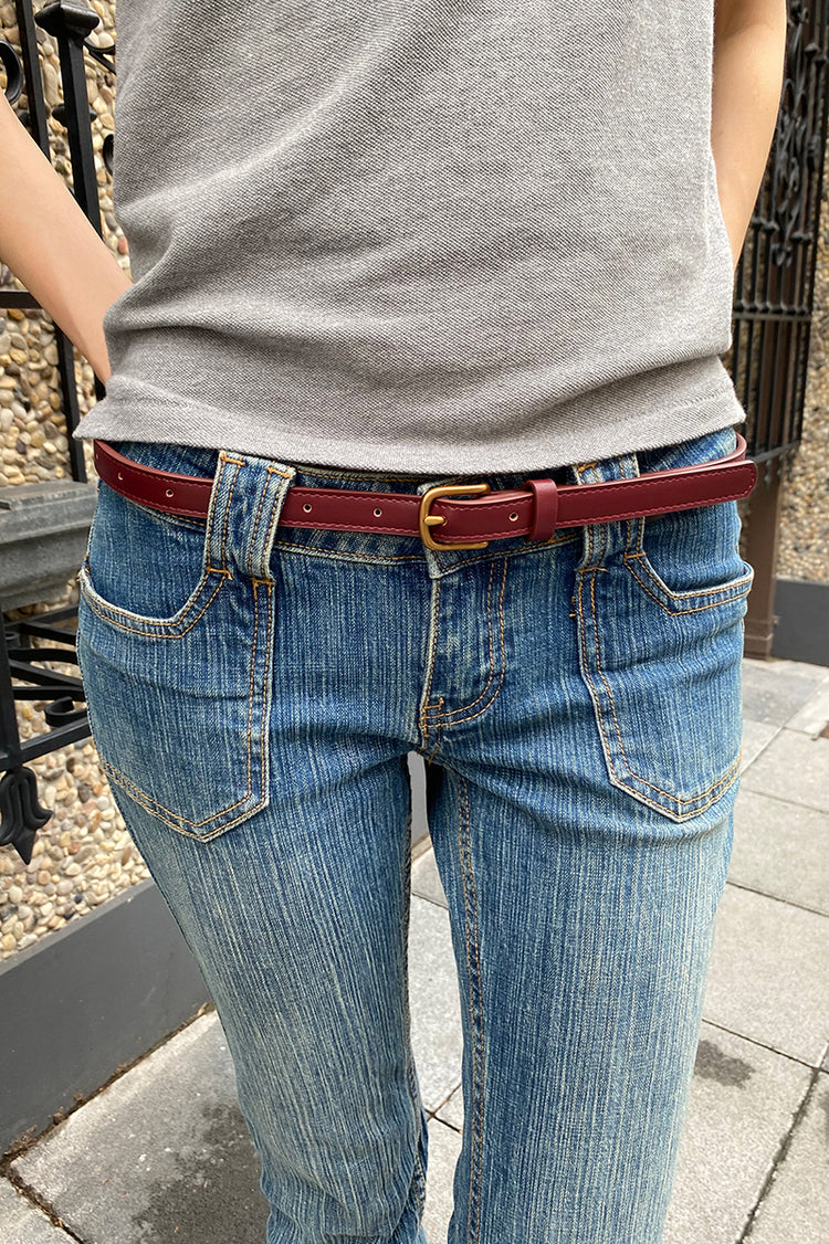 Faux Leather Buckle Belt | Faux Leather Buckle Belt