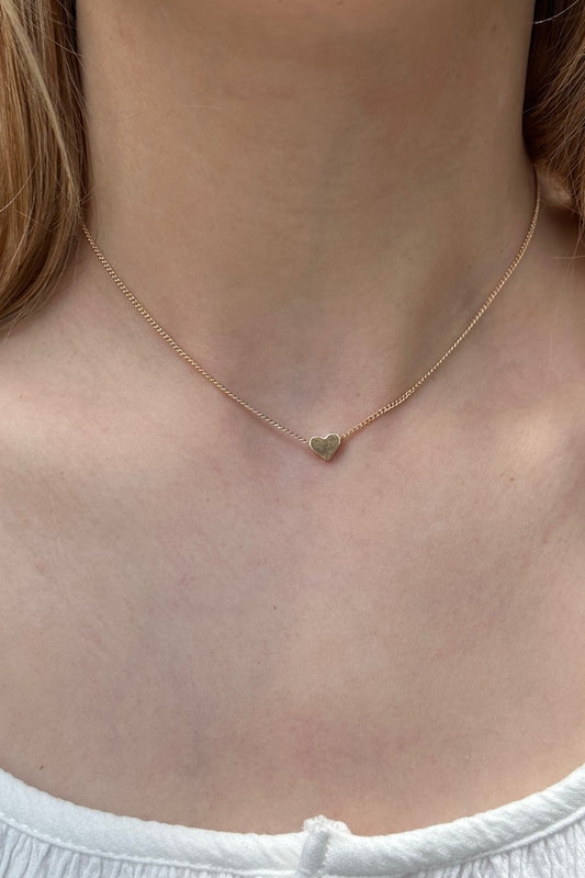 Gold Heart Charm Necklace