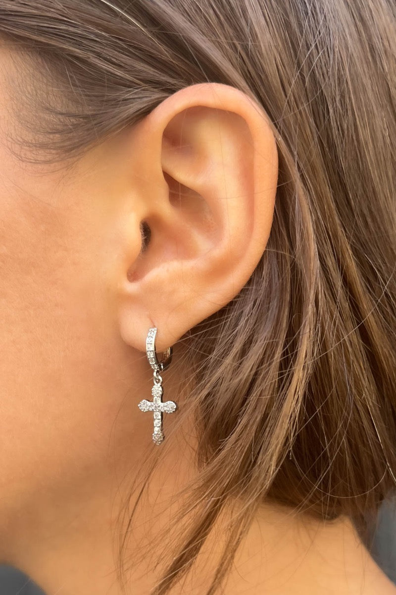 Silver Cross Earrings – Brandy Melville Online Japan