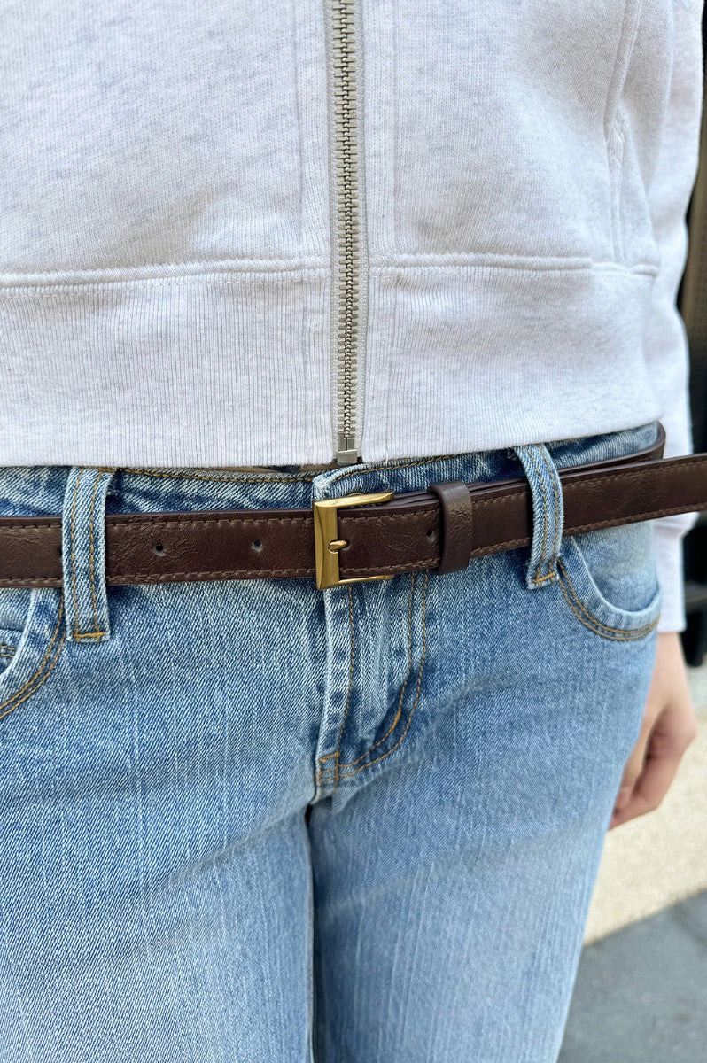 Brown Faux Leather Belt