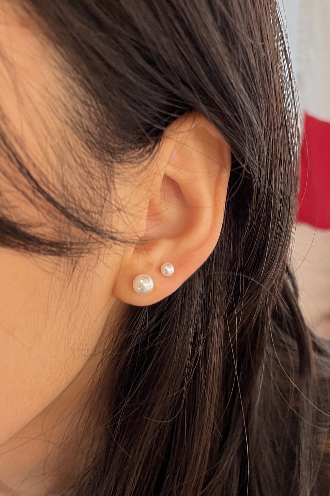 Faux Pearl Earrings - Main Image