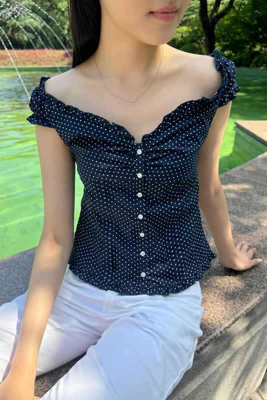 Elena Polka Dot Top
