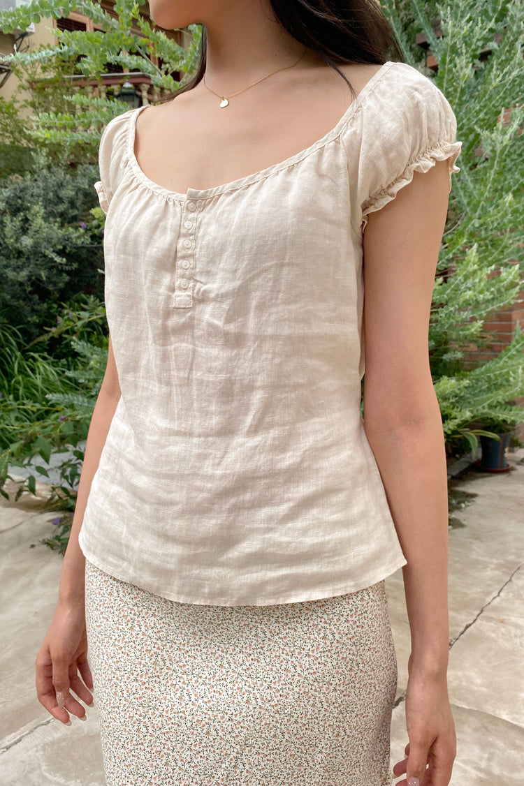 Clarisse Top | Apricot Pink / XS/S