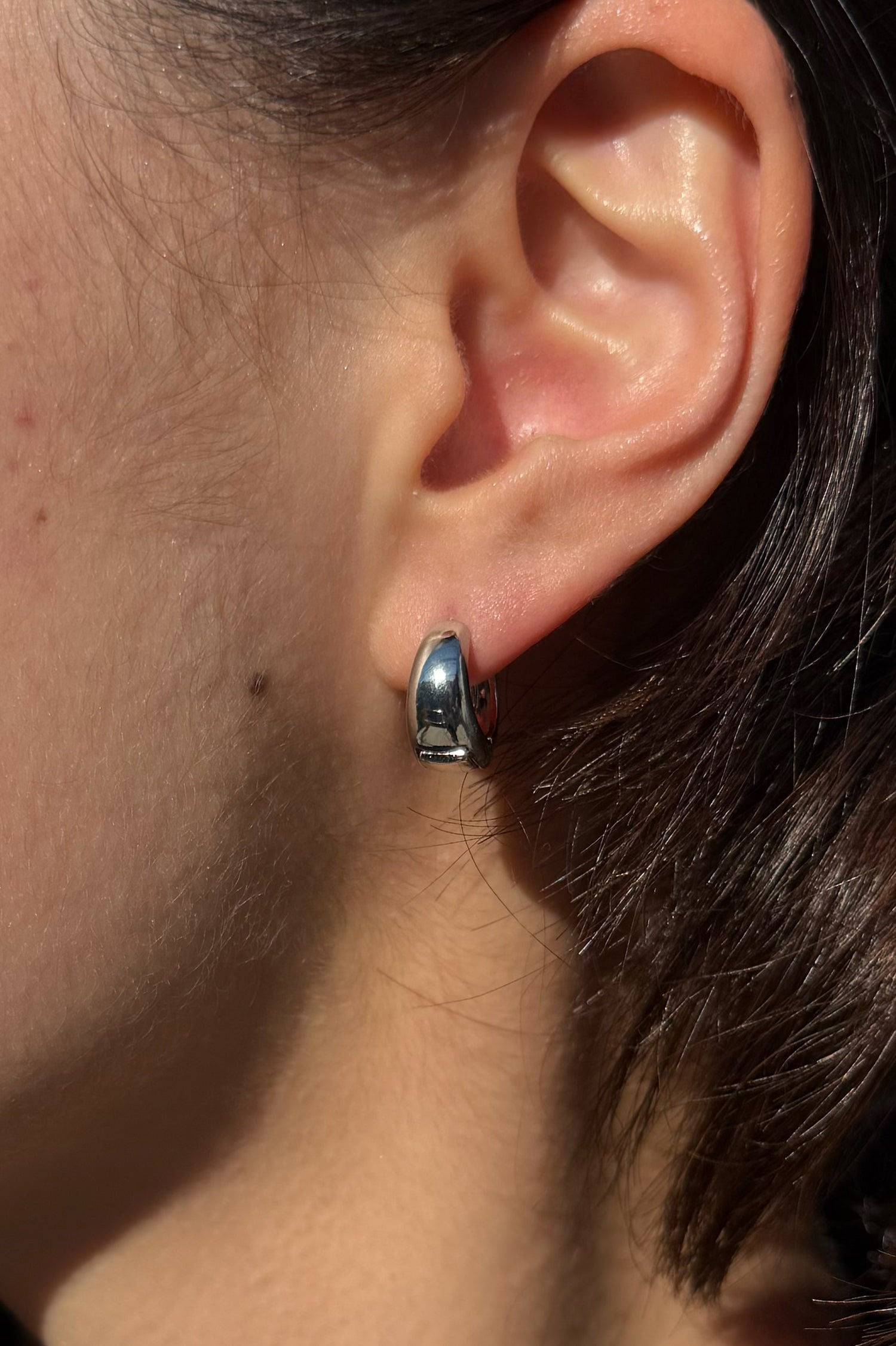 Mini Thick Hoop Earrings - Main Image