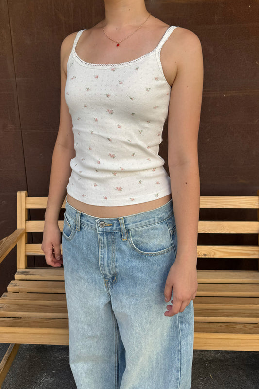 Skylar Floral Lace Tank Top