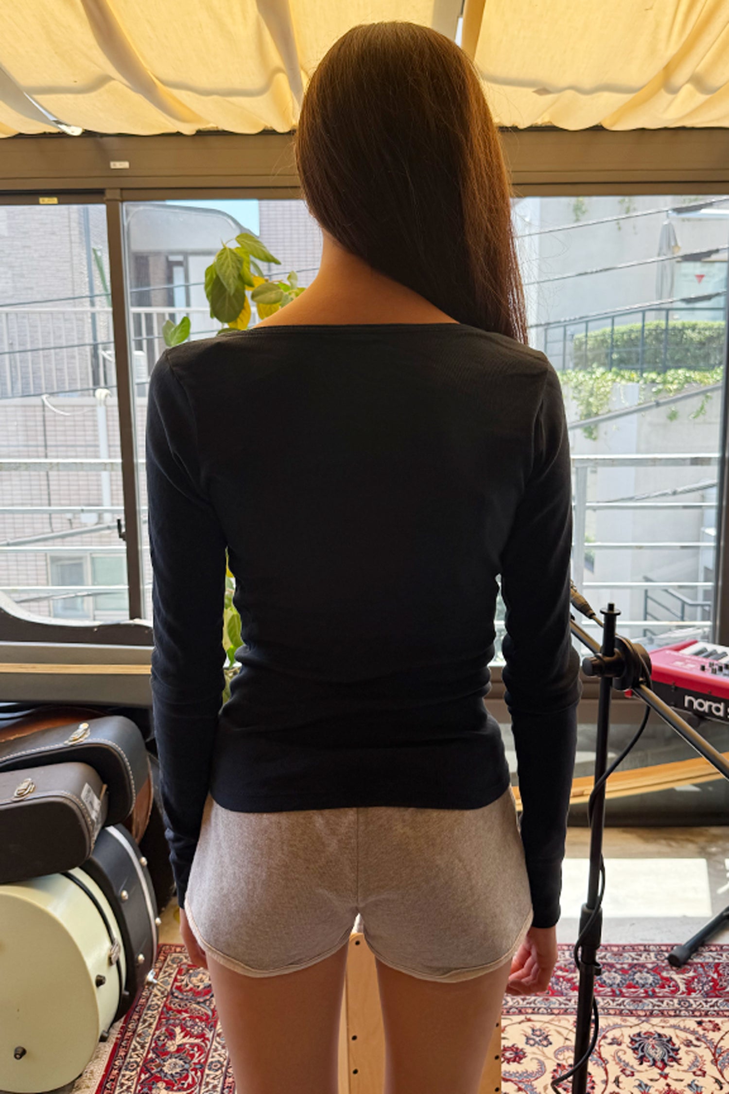 Zelly Long Sleeve Top | Navy Blue / XS/S