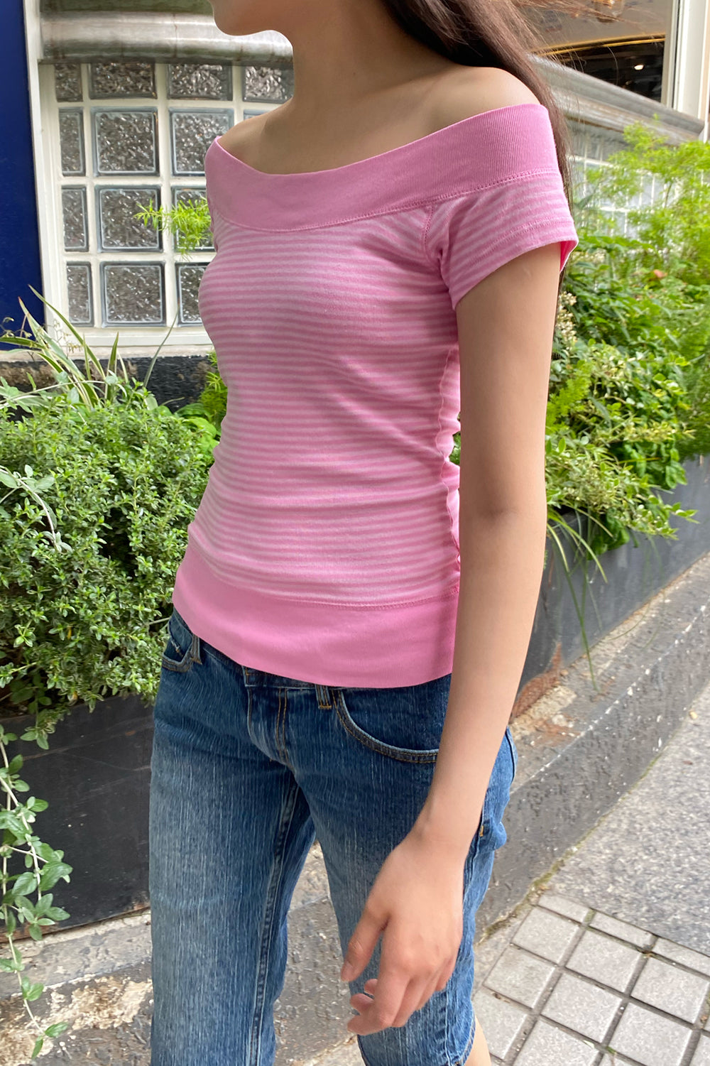Ginny Striped Top | Bubblegum pink with pink stripe / XS/S