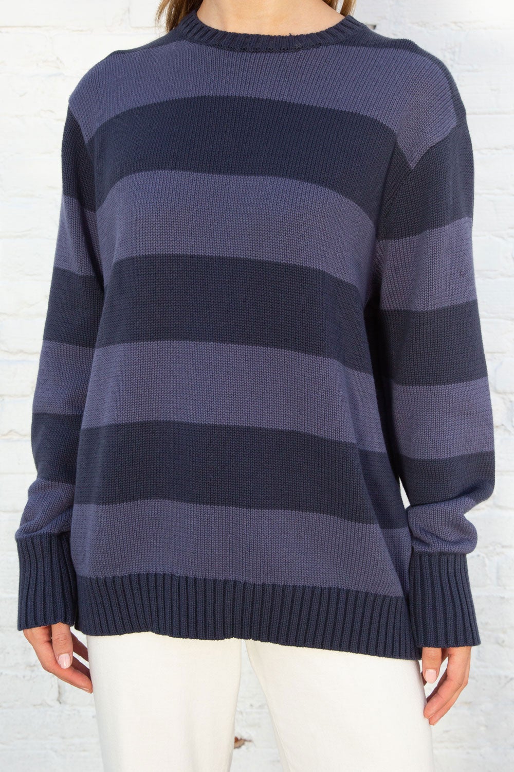 Midnight Blue And Faded Blue Stripes