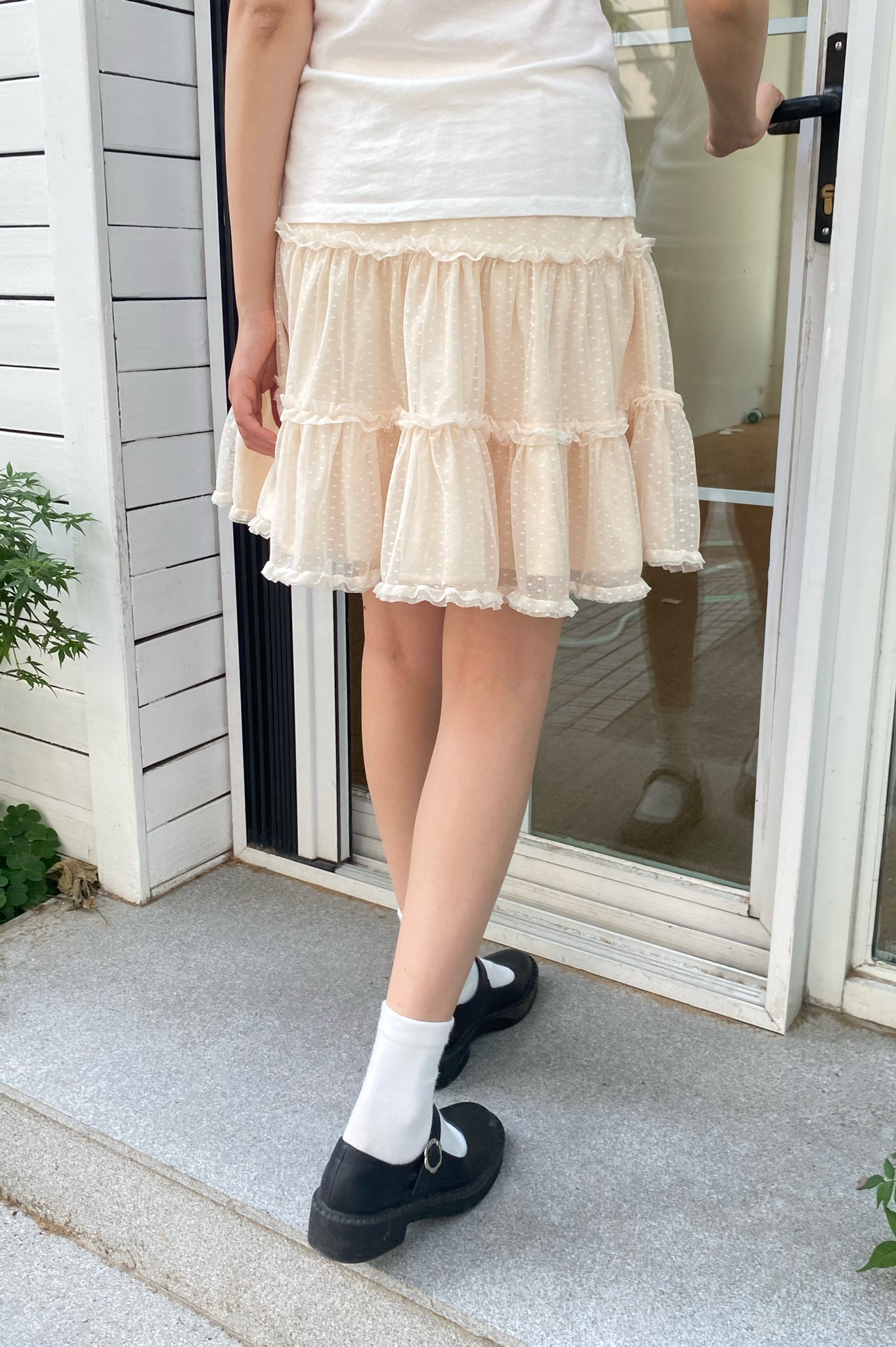 Izzy Ruffle Skirt | Vanilla / XS/S