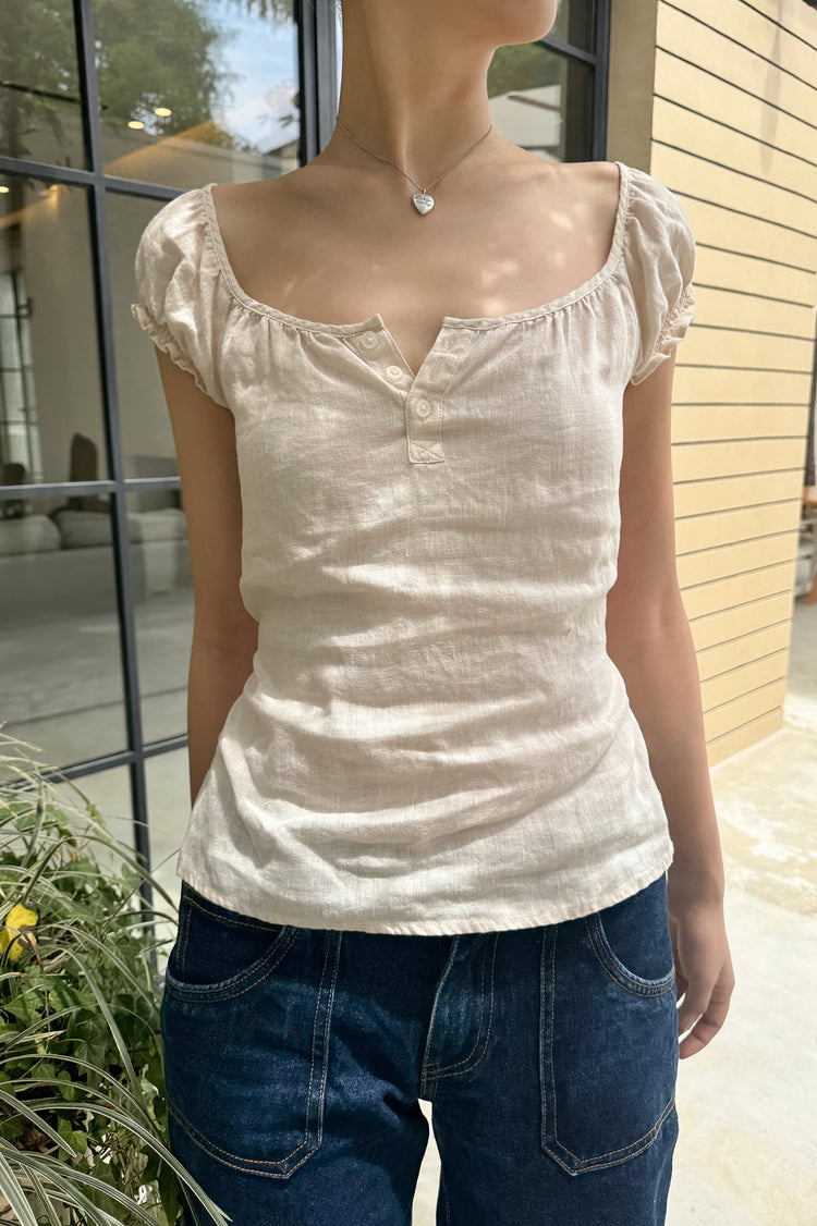 Clarisse Top | Apricot Pink / XS/S