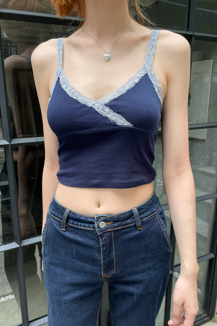 Brandy Melville Blue Lace Tank Top Size undefined - $13 - From Claire