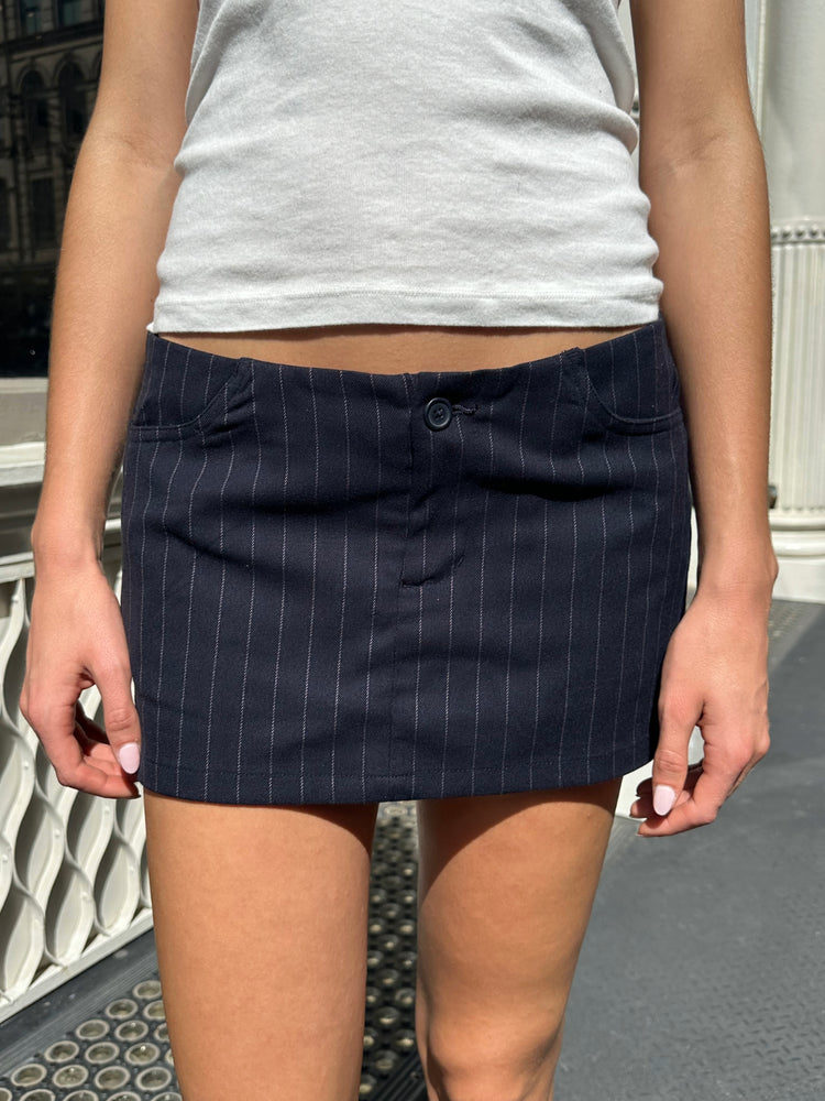 Louisa Striped Mini Skirt | Dark Navy