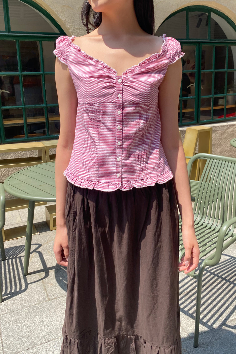 Blair Cotton Ruffle Top | 
