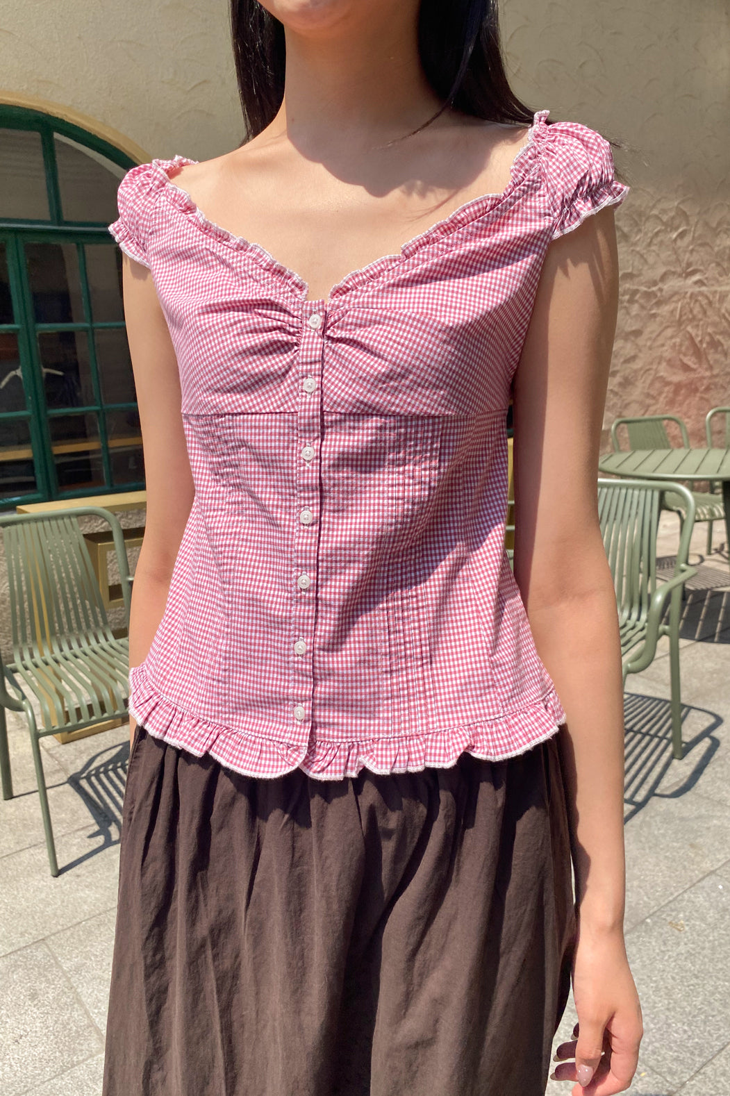 Blair Cotton Ruffle Top | 