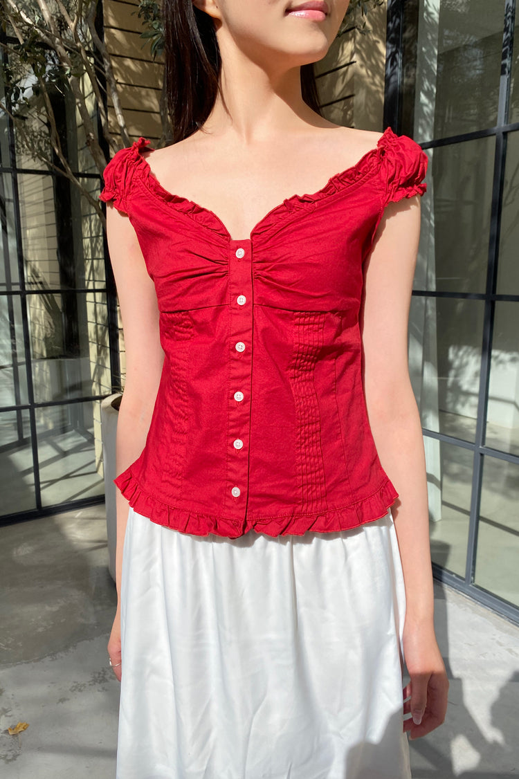 Elena Top | Red / XS/S