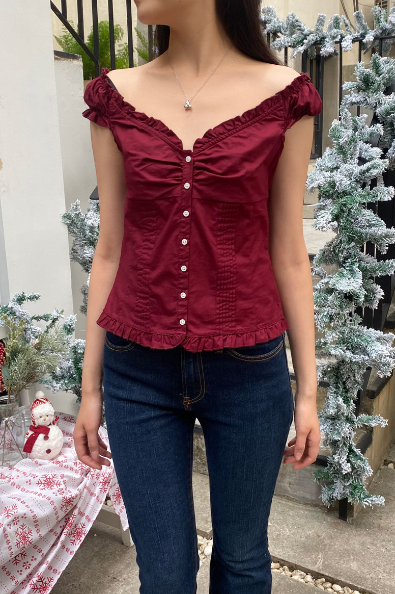 Elena Top | Burgundy / XS