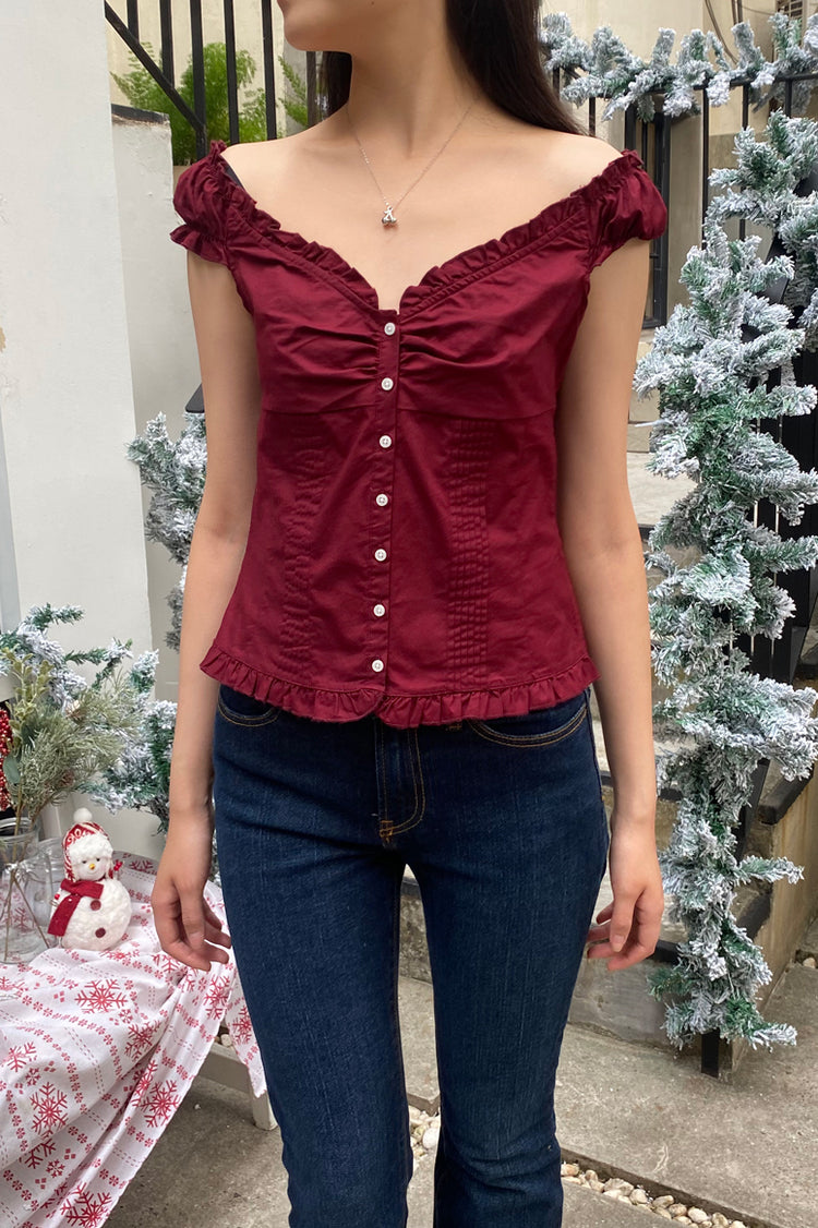 Elena Top | Burgundy / XS