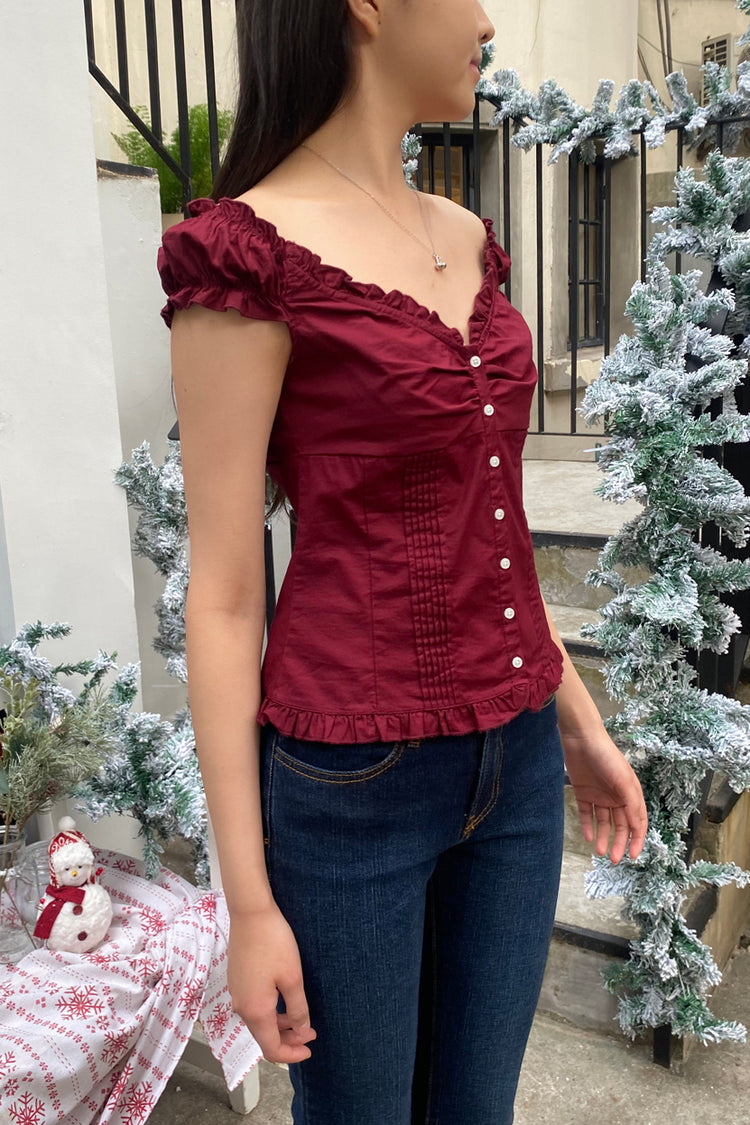 Elena Top | Burgundy / XS