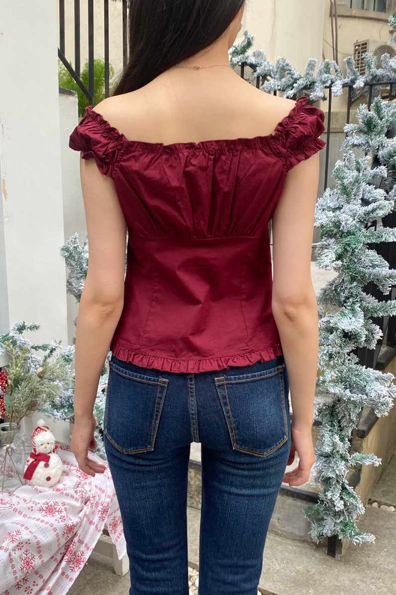 Elena Top | Burgundy / XS