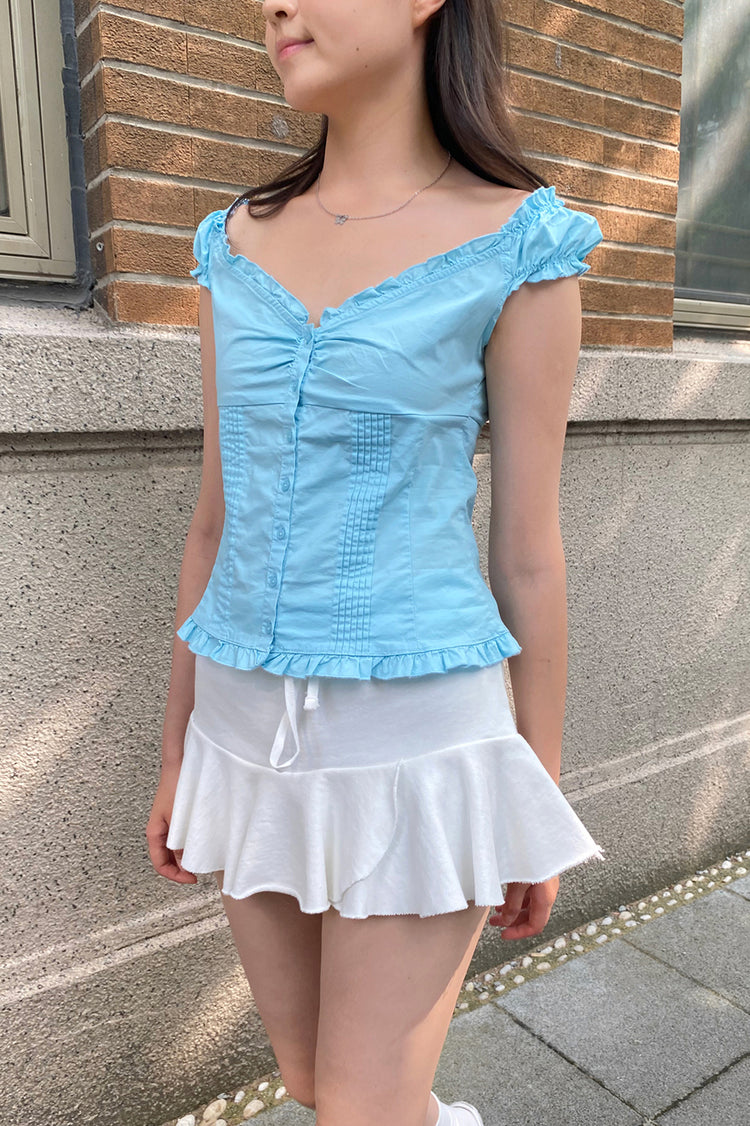 Elena Top | Cyan / XS