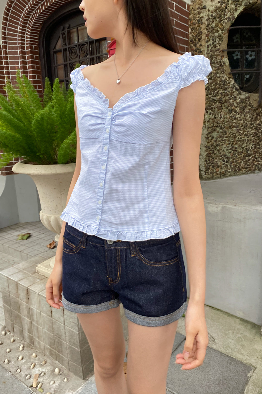 Elena Gingham Top | 