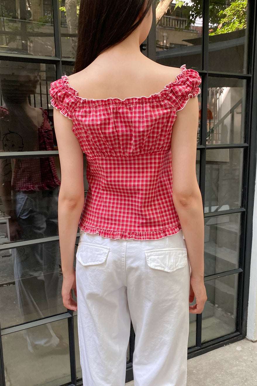 Elena Plaid Top | 