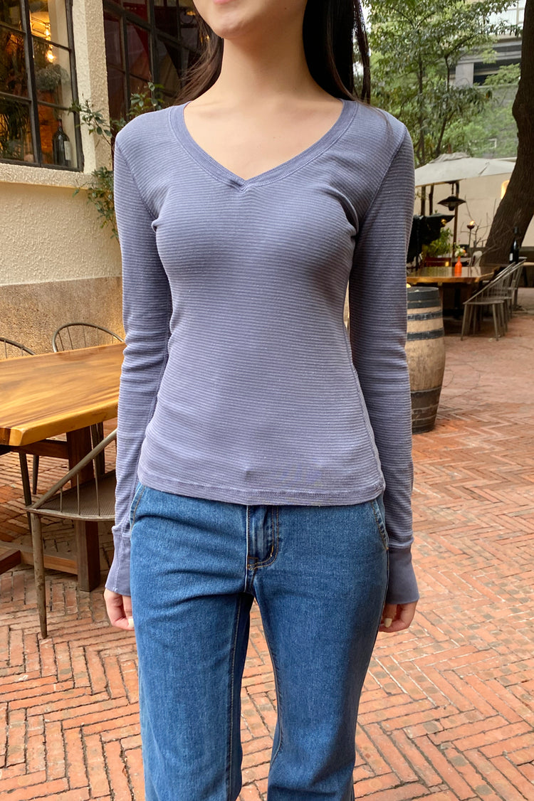 Tania V-Neck Striped Top | Tania V-Neck Striped Top