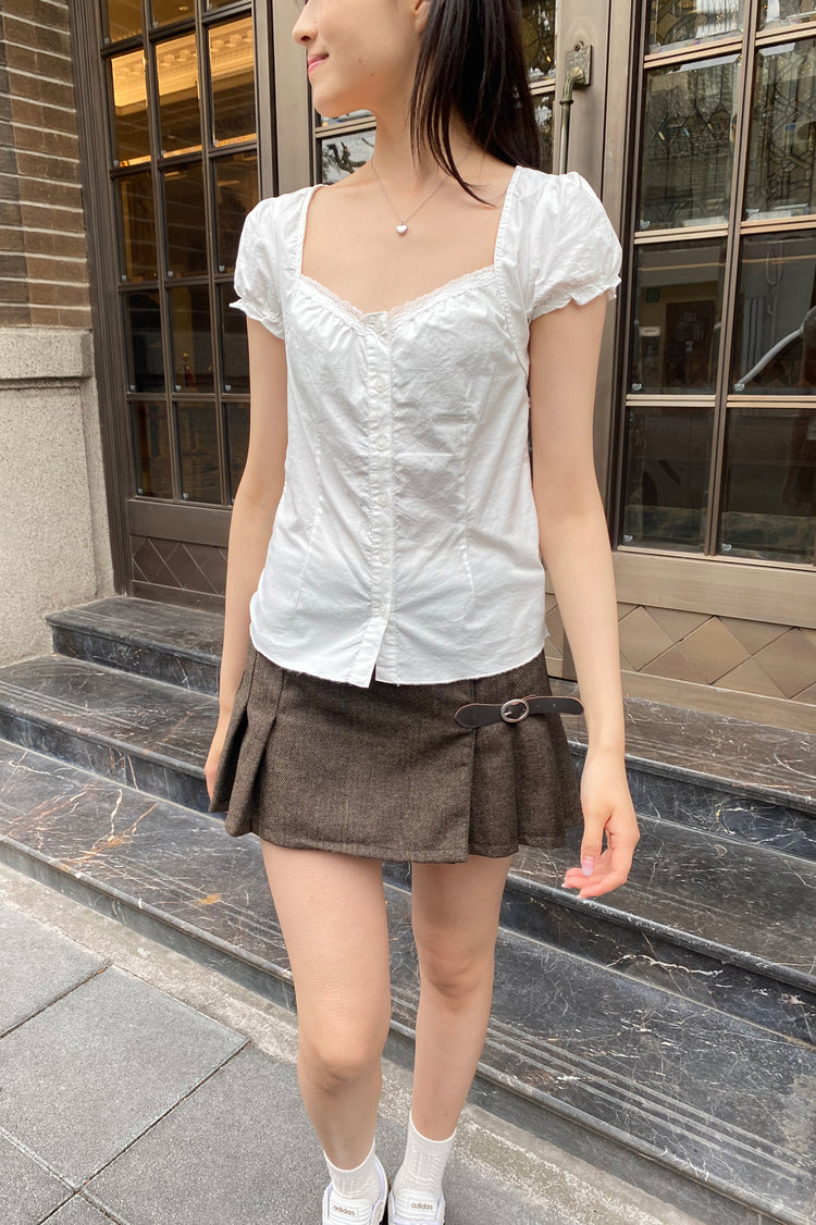 Odette Lace Top | White / XS/S