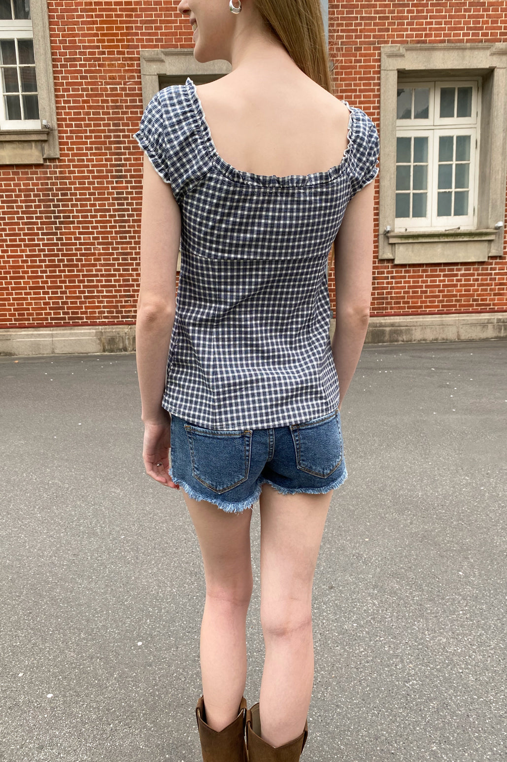 Elena Gingham Top | 