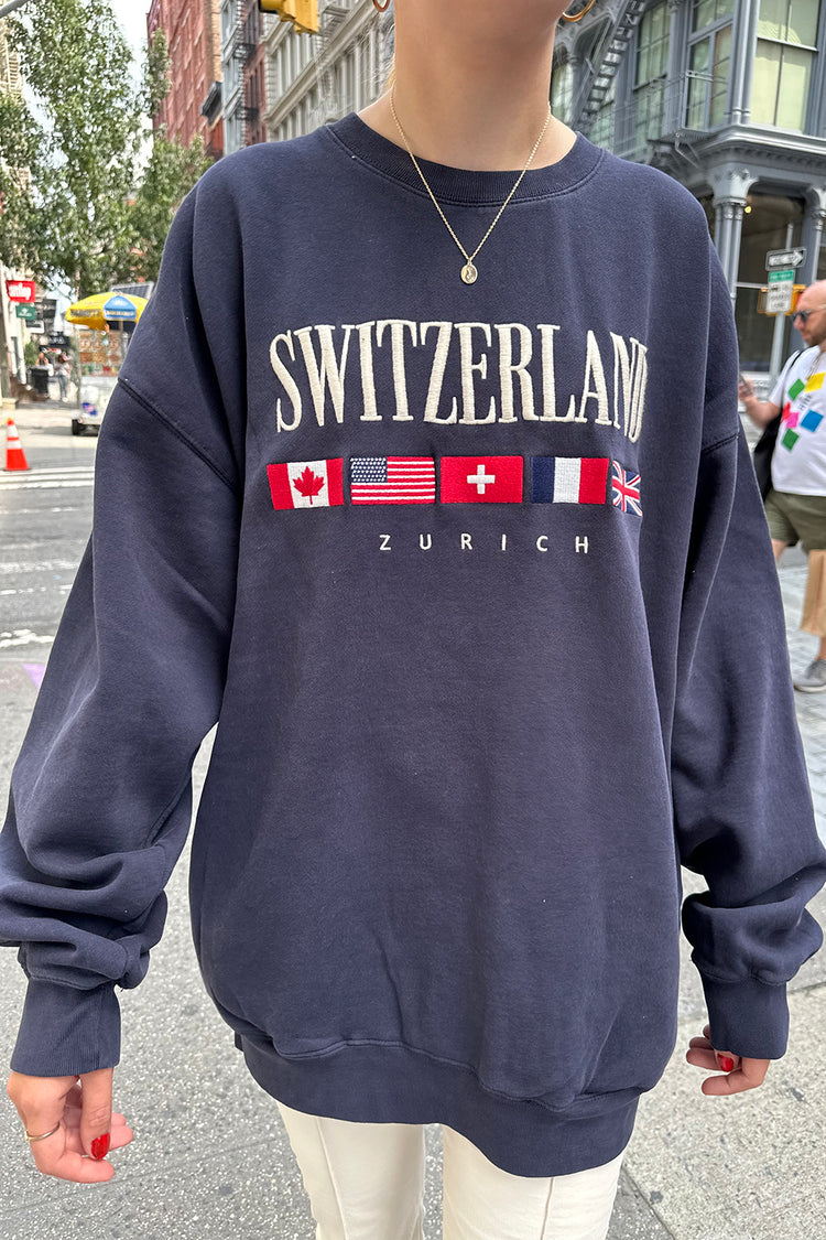 Erica Switzerland Flag Sweatshirt  | Erica Switzerland Flag Sweatshirt 