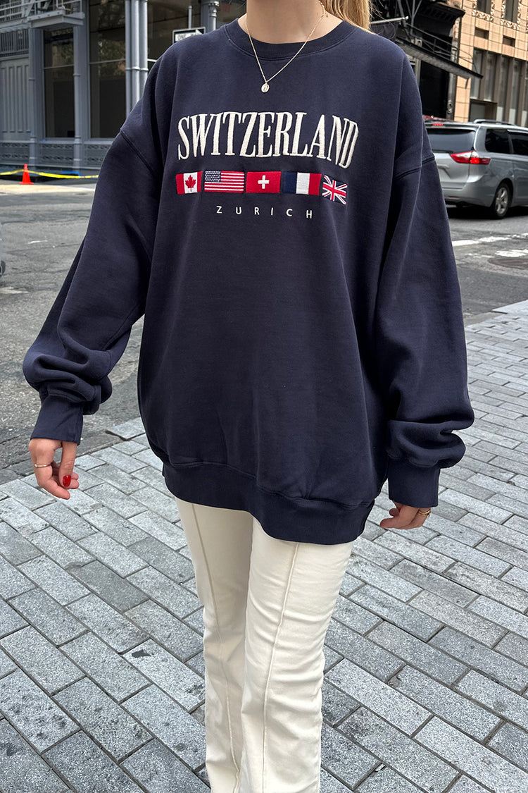 Erica Switzerland Flag Sweatshirt  | Erica Switzerland Flag Sweatshirt 
