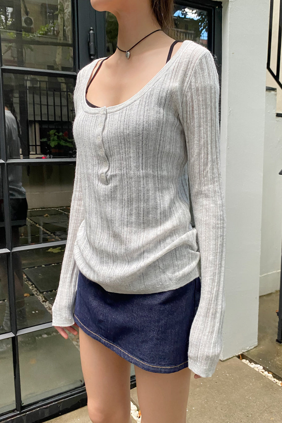 Nikki Sweater | Light Grey / XS/S
