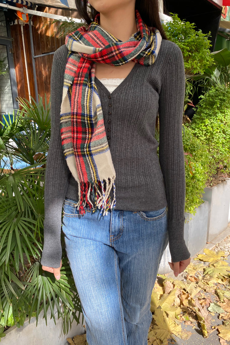Grace V-Neck Sweater | Grey / XS/S