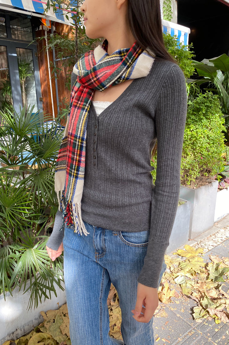 Grace V-Neck Sweater | Grey / XS/S