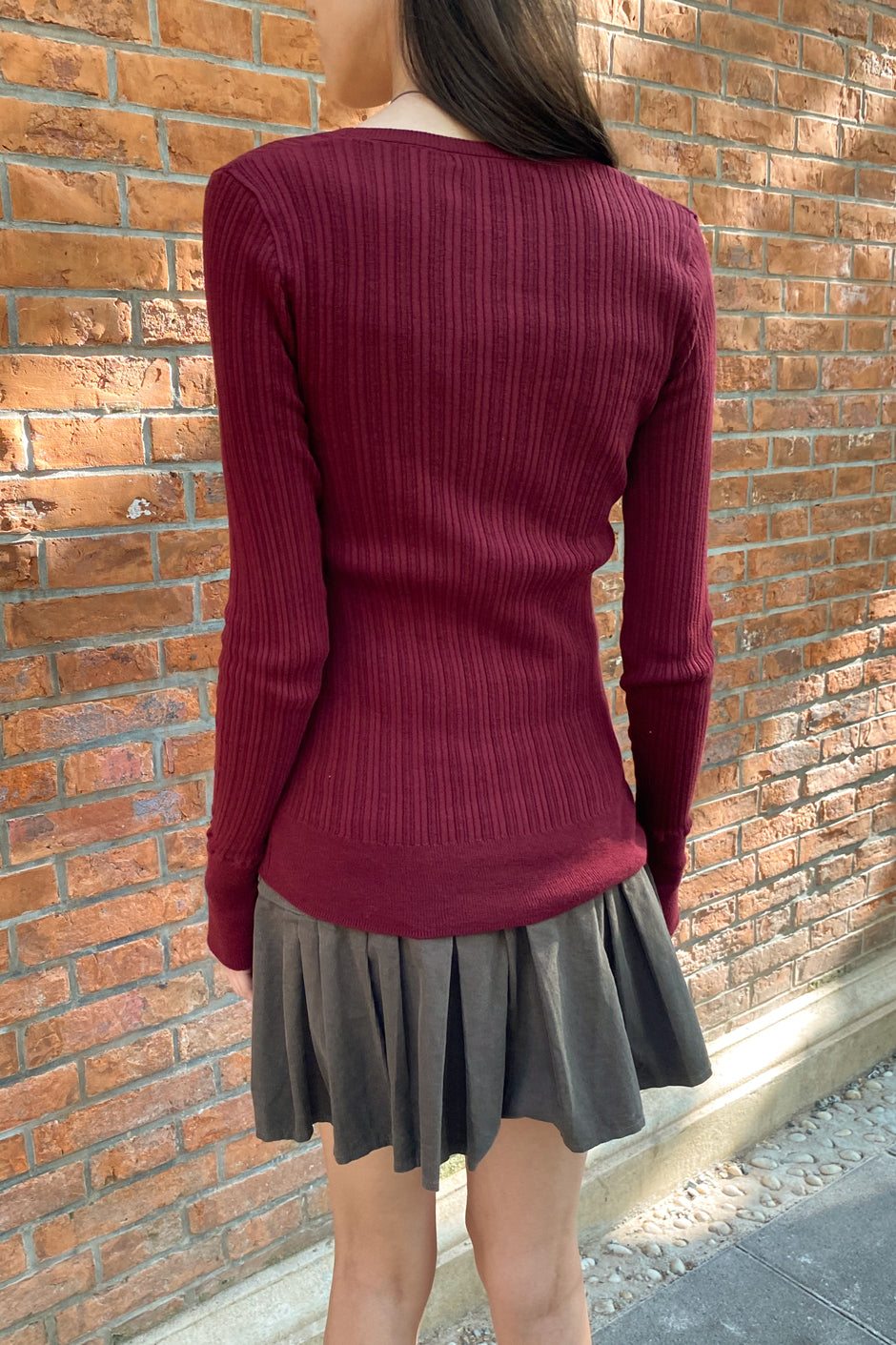 Grace V-Neck Sweater | Red / XS/S