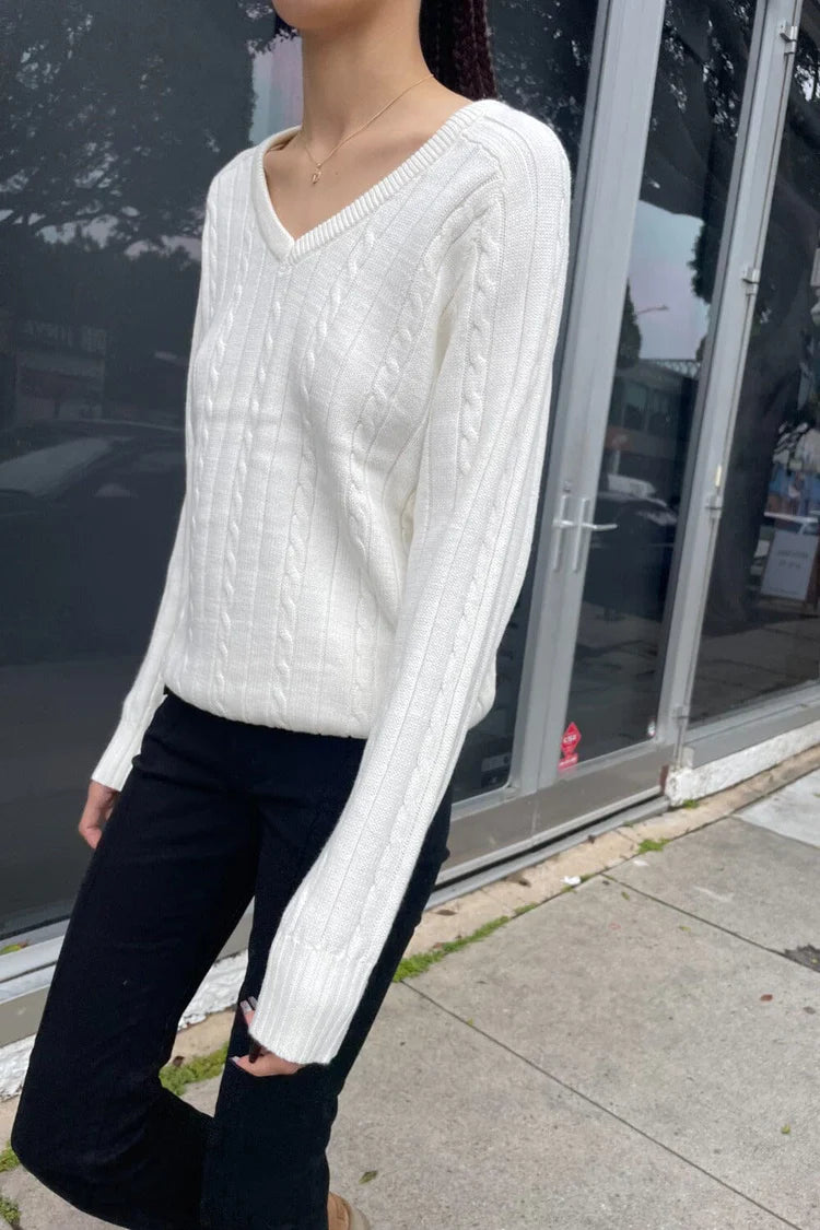 Brandy melville white sweater hot sale