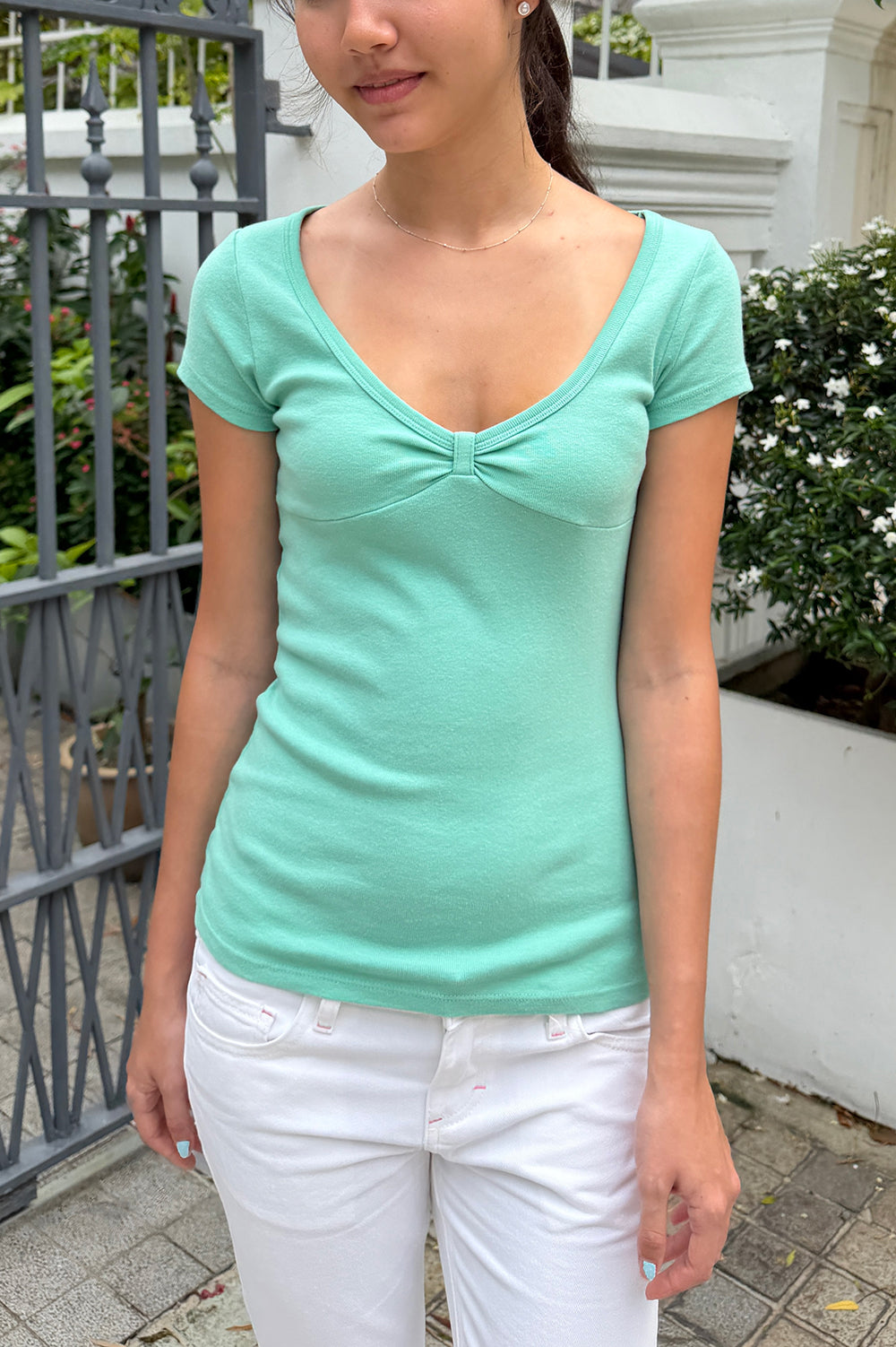 Amara Top | Seafoam Teal / XS/S