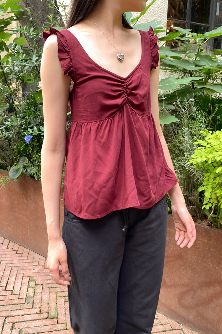Amara Tank | Burgundy / XS/S