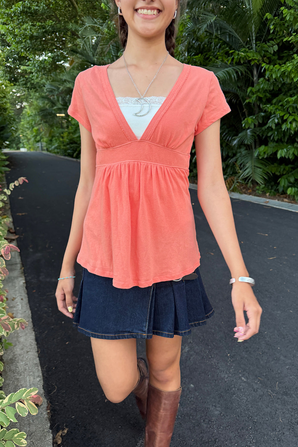 Naia Top | Rosa Coral / XS/S