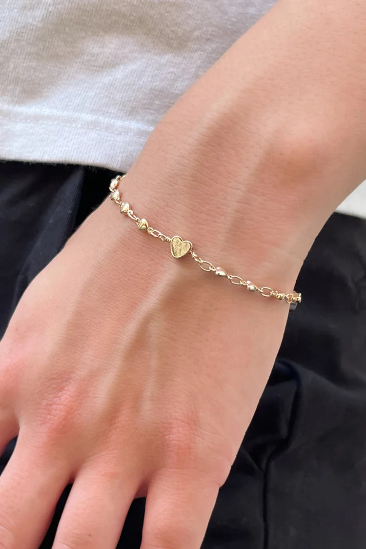 Heart Charm Bracelet – Brandy Melville Online Japan