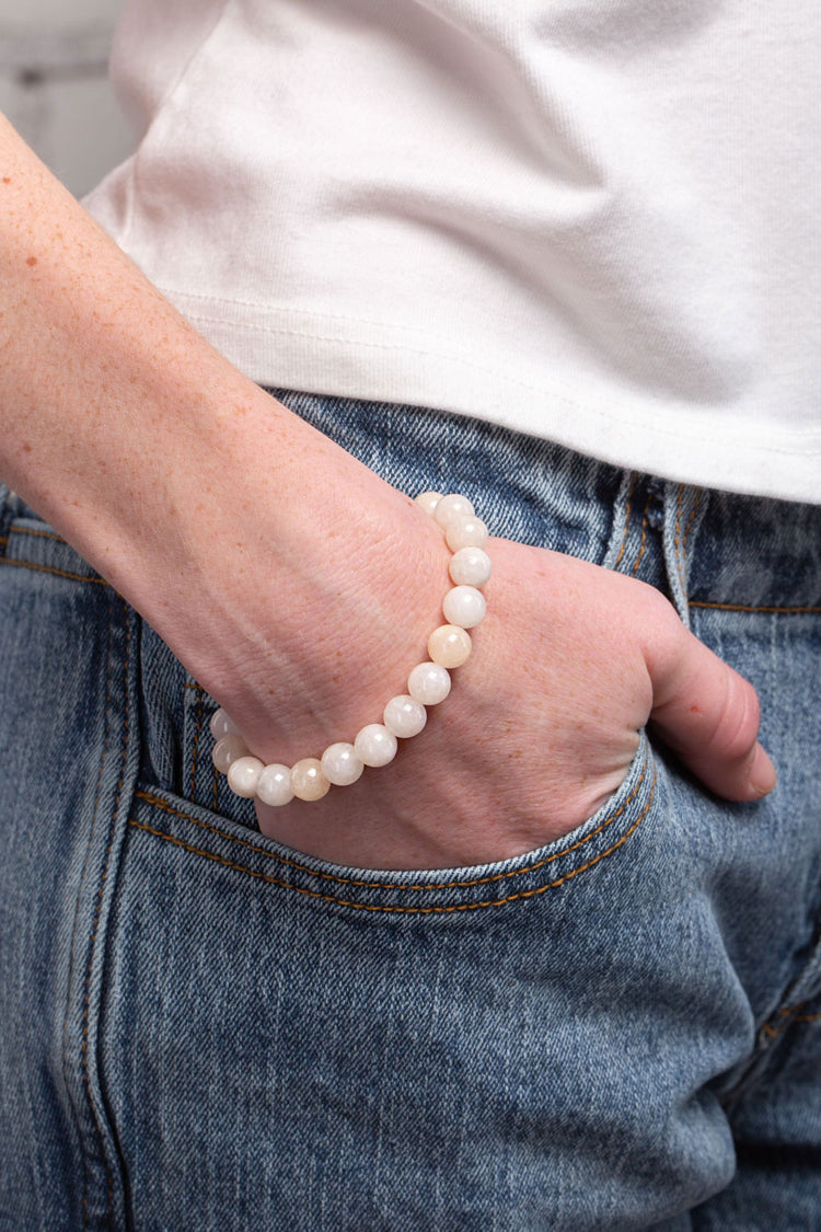 White Beaded Bracelet