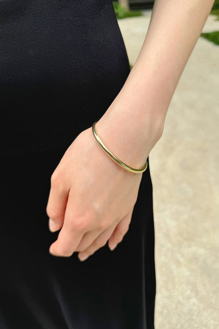 Copper Bangle Bracelet | Gold