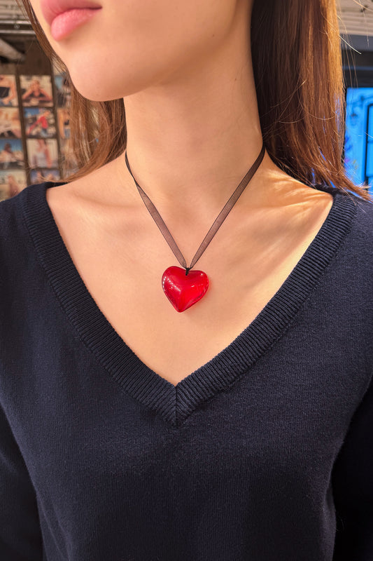 Ribbon Heart Necklace