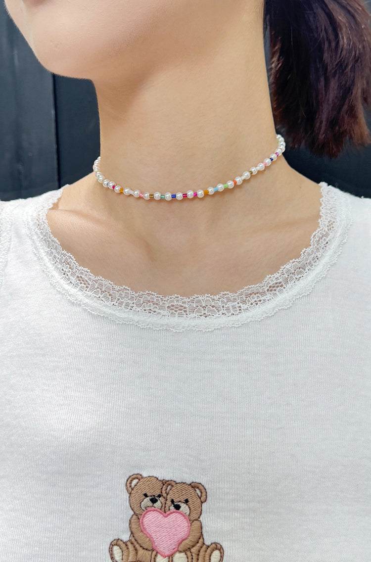 Multicolored Beads And Pearl Necklace | Multicolored Beads And Pearl Necklace