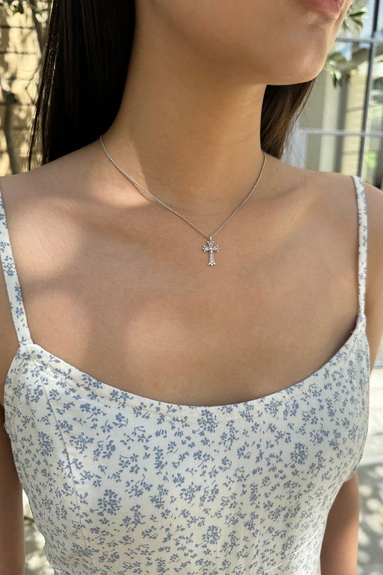 Cross Necklace | Silver