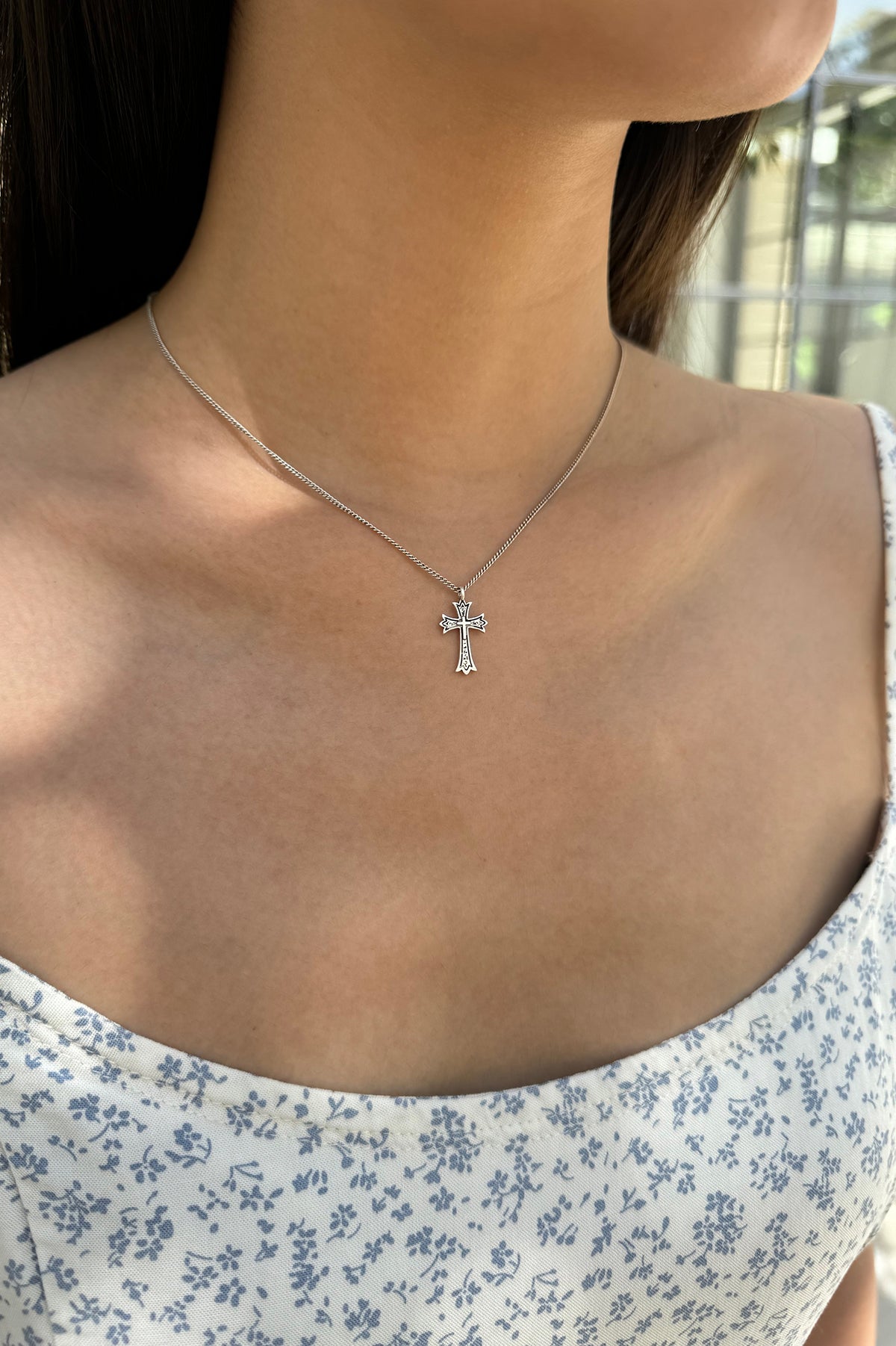 Cross Necklace | Silver